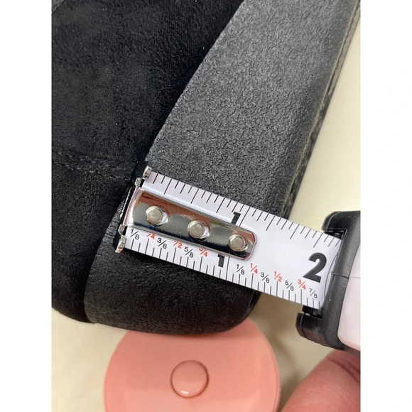 CL By Laundry Womens Size 7W Black Bow Low Wedge Round Heel - Picture 5 of 10